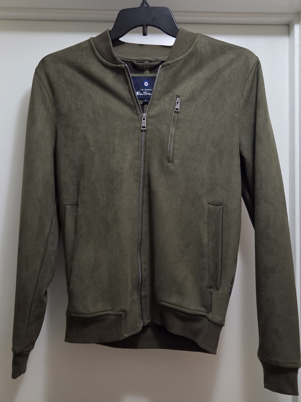Ben Sherman Olive Bomber Zip Jacket